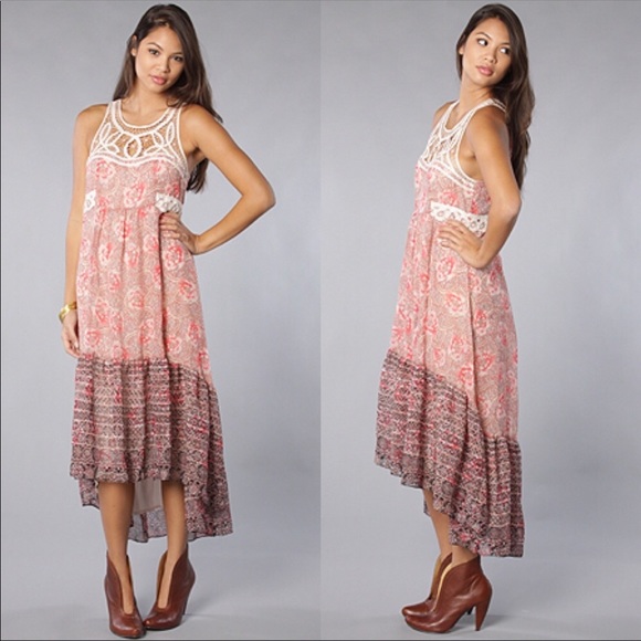 Free People Dresses & Skirts - Free People Native Rose High Low Chiffon Dress